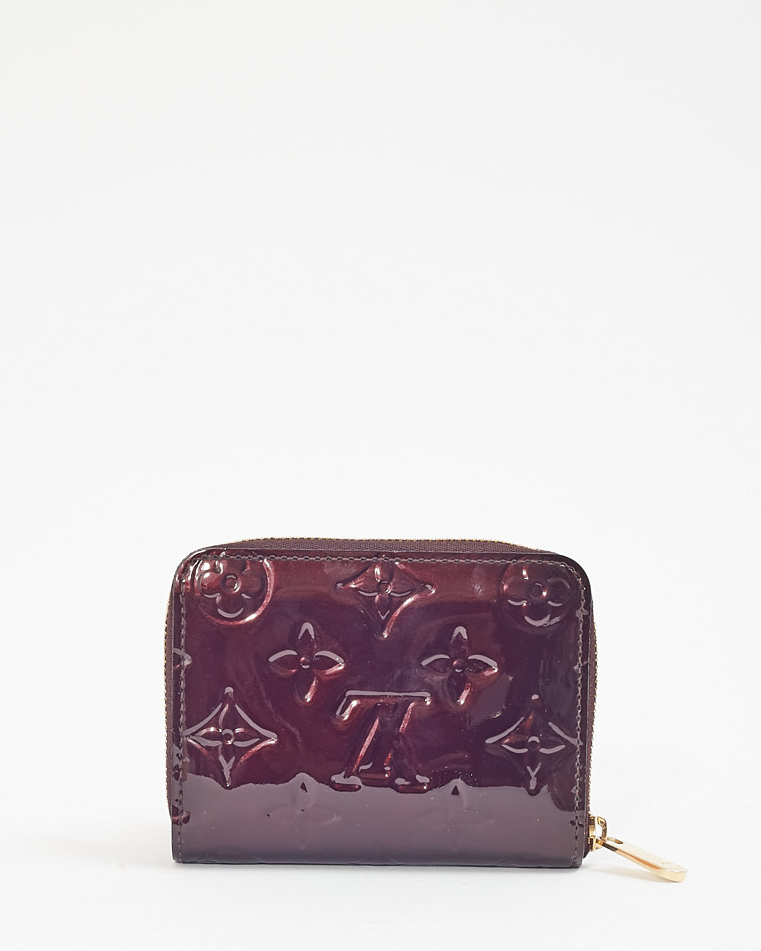 Louis Vuitton Amarante Vernis Monogram Patent Compact Zippy Wallet