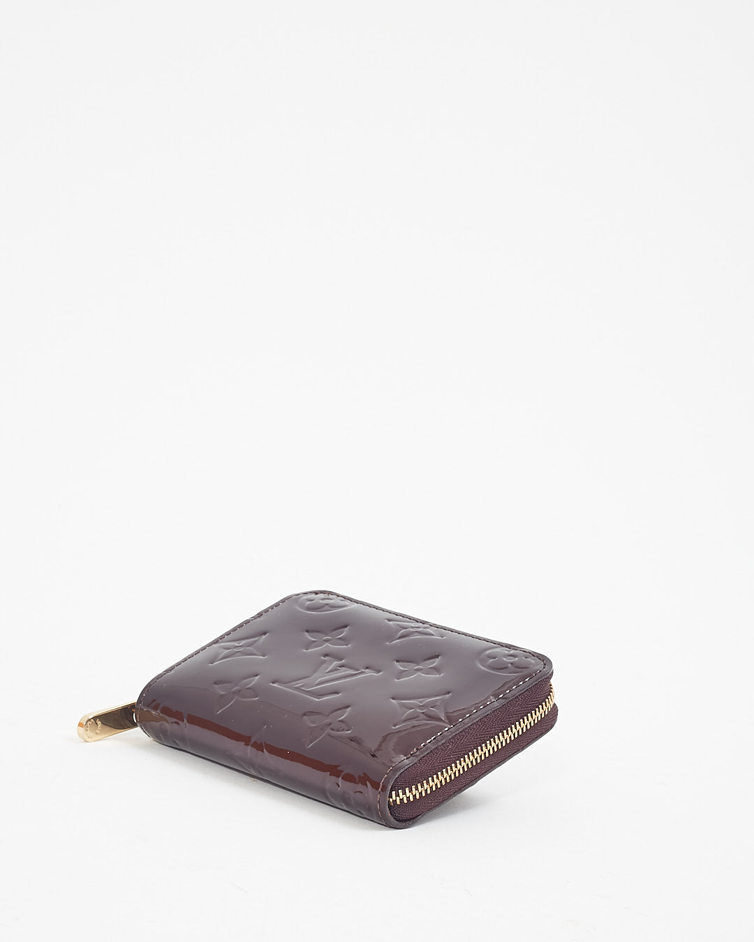 Louis Vuitton Amarante Vernis Monogram Patent Compact Zippy Wallet
