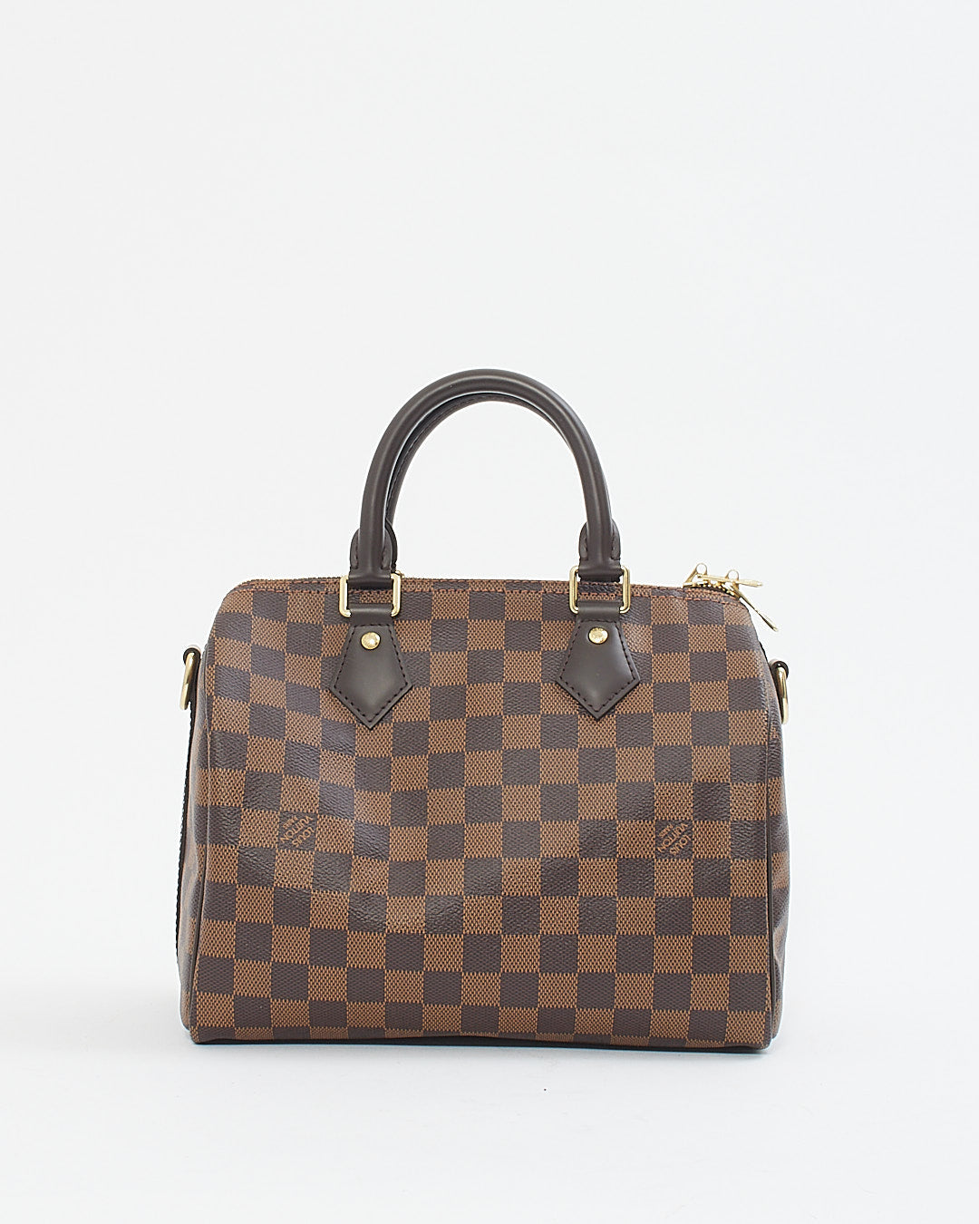 Louis Vuitton Damier Ebene Canvas Speedy 25 Bandouliere Bag