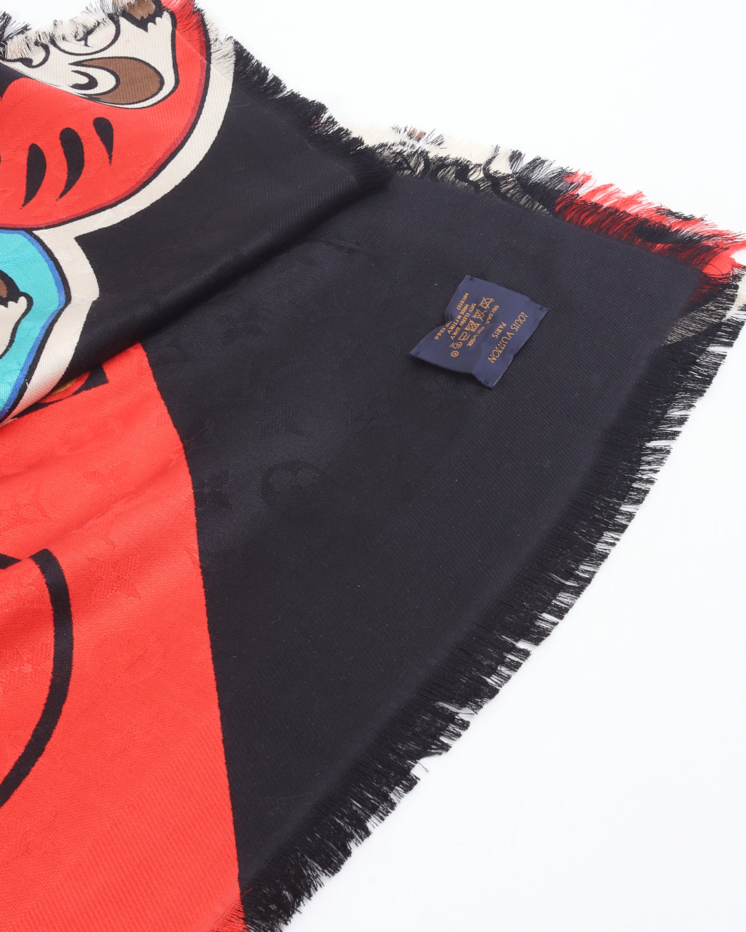 Louis Vuitton Black Silk Monogram Chinese New Years Shawl