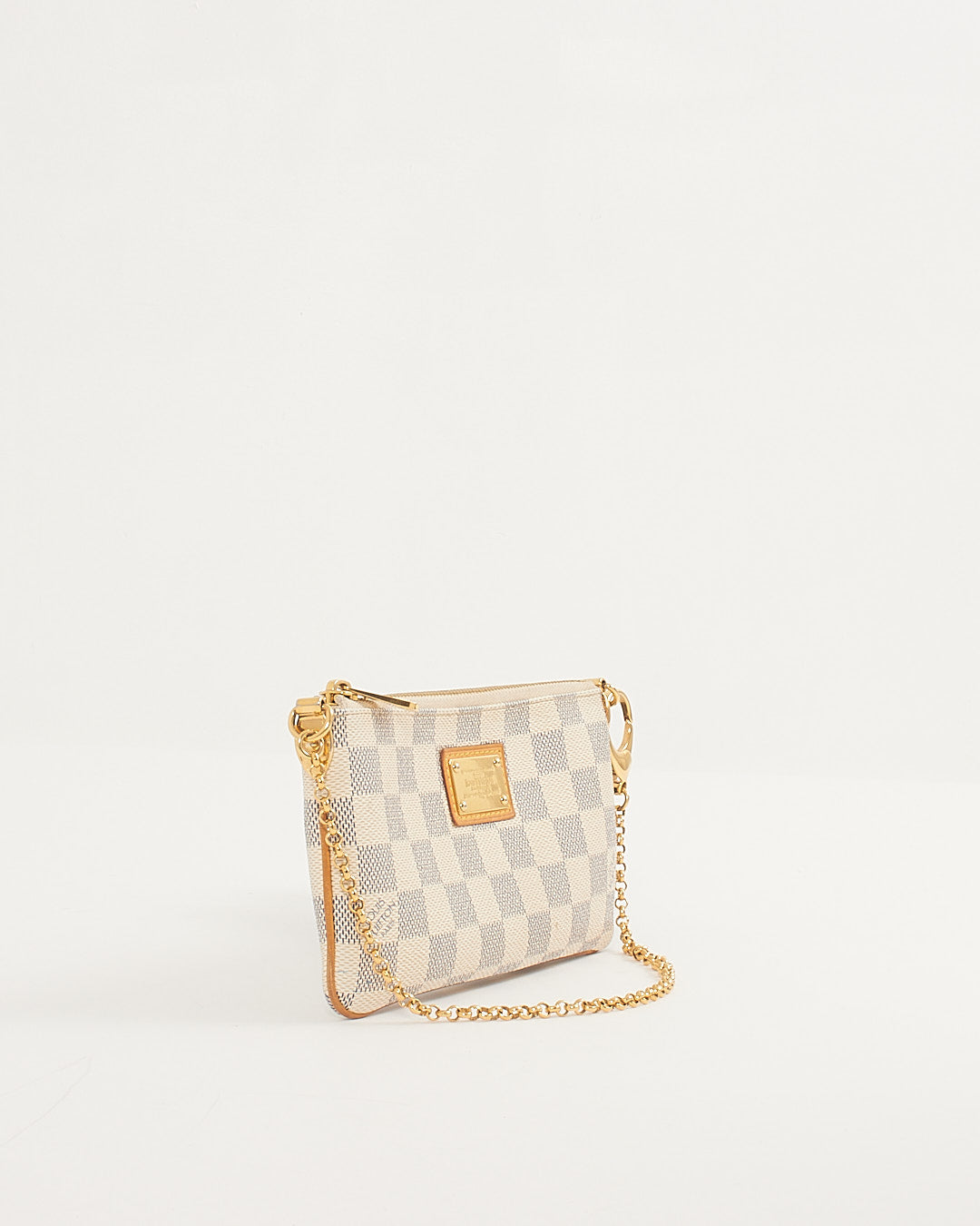 Louis Vuitton Damier Azur Pochette Chain Bag