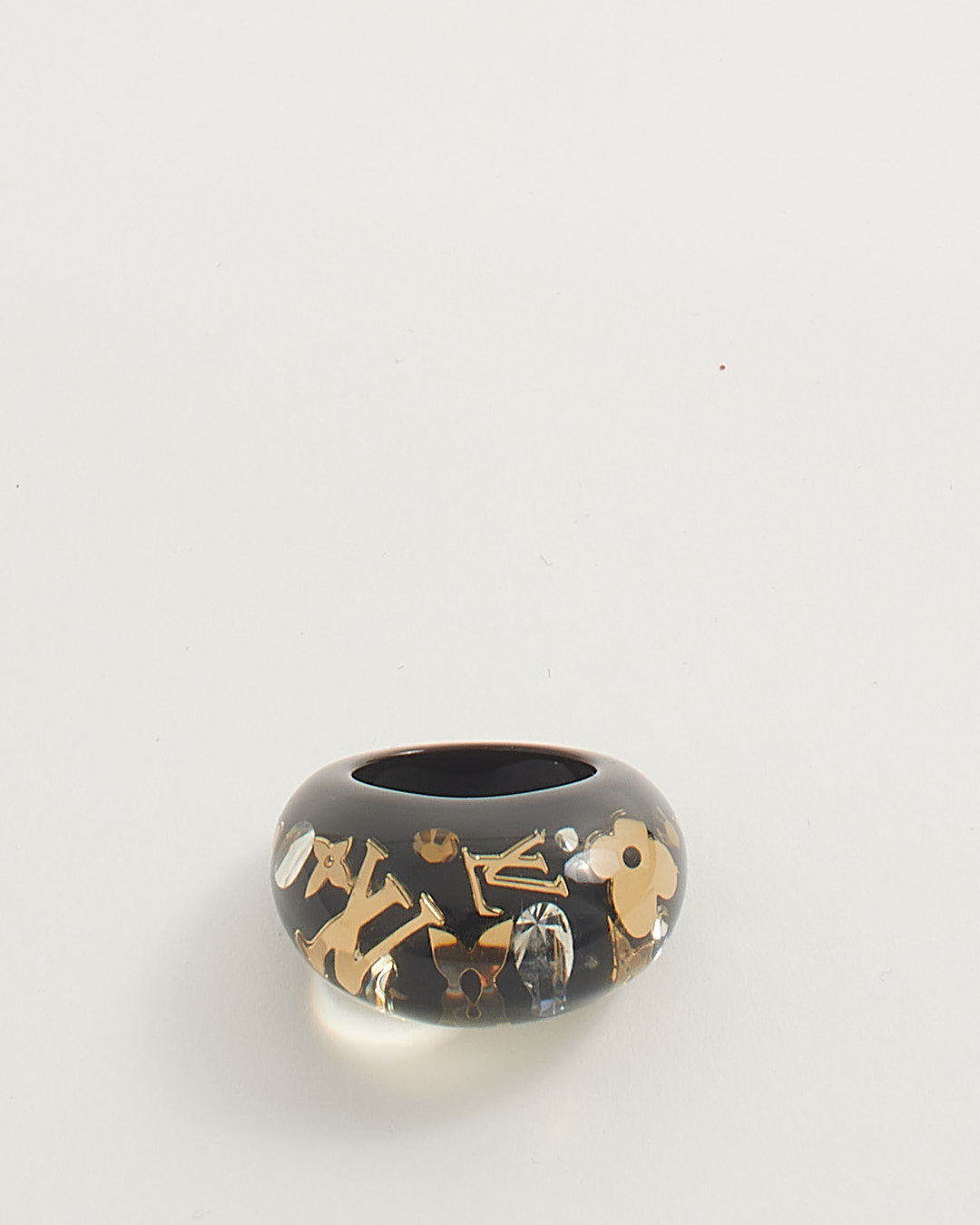 Louis Vuitton Black Resin Inclusion Ring - 6.5