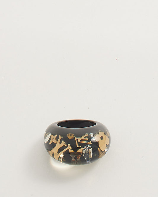 Louis Vuitton Black Resin Inclusion Ring - 6.5