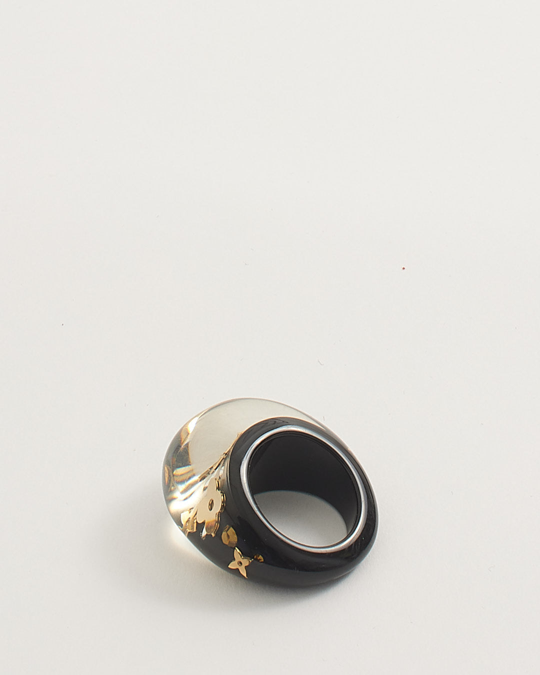 Louis Vuitton Black Resin Inclusion Ring - 6.5