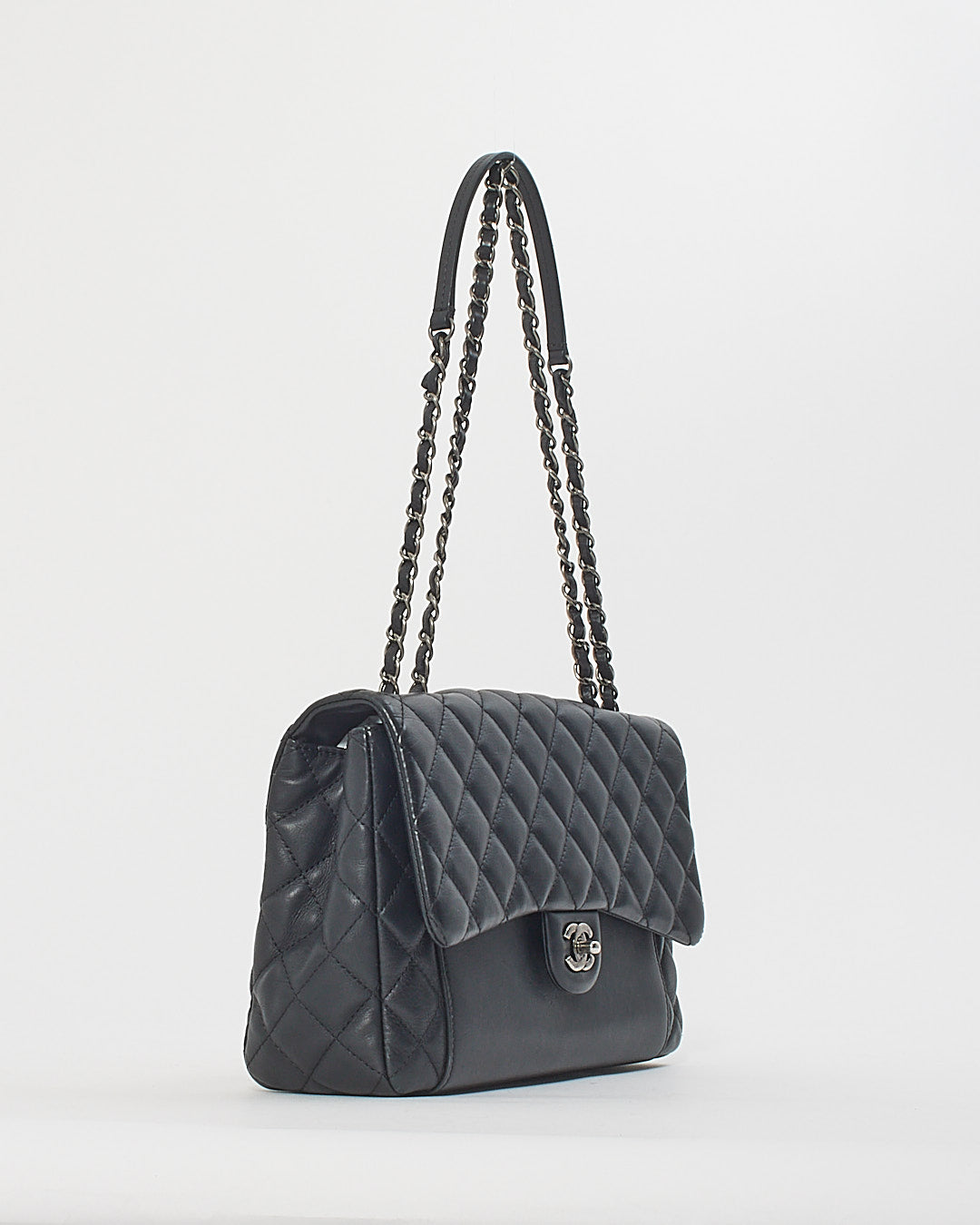 Chanel Black Lambskin Flap Bag SHW