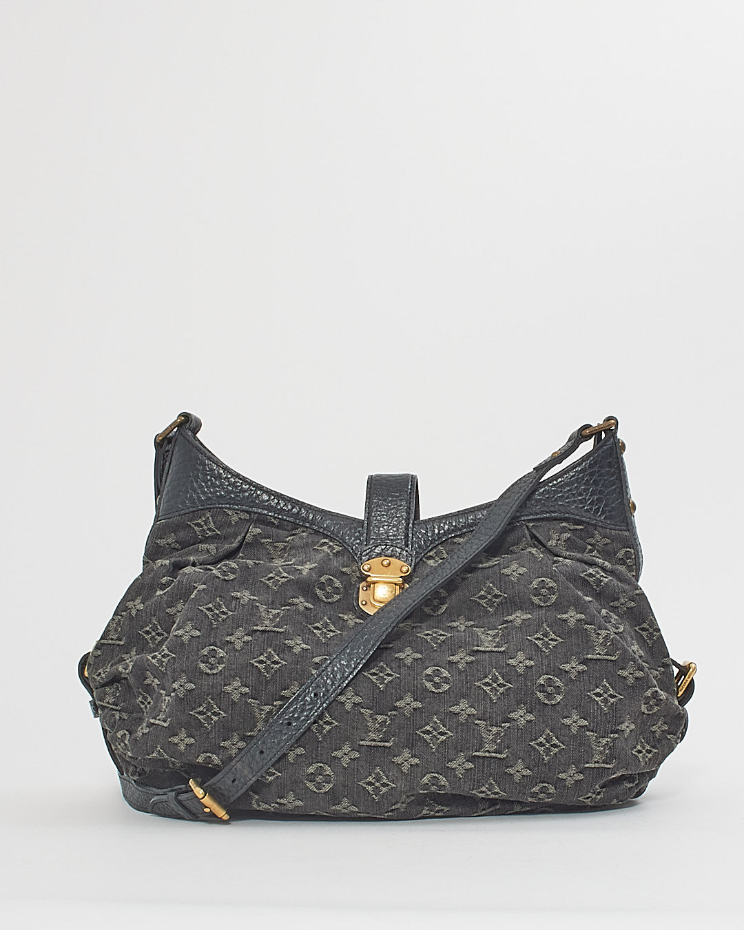 Louis Vuitton Black Monogram Denim Mahina XS Shoulder Bag
