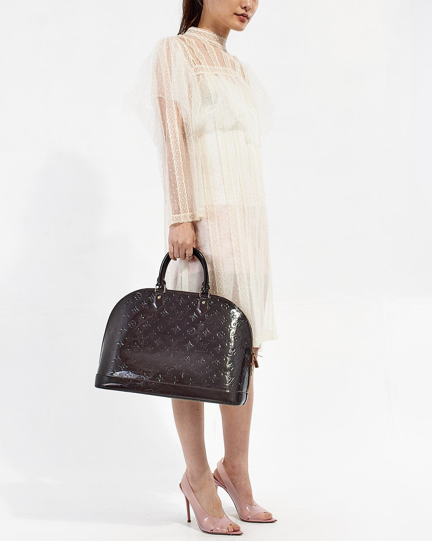 Louis Vuitton Brown Monogram Vernis Alma GM Bag