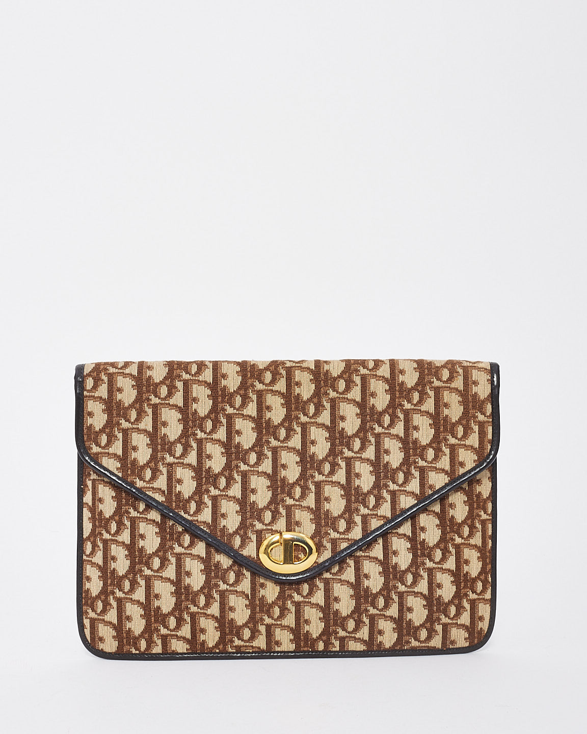 Dior Envelope Monogram Canvas Clutch