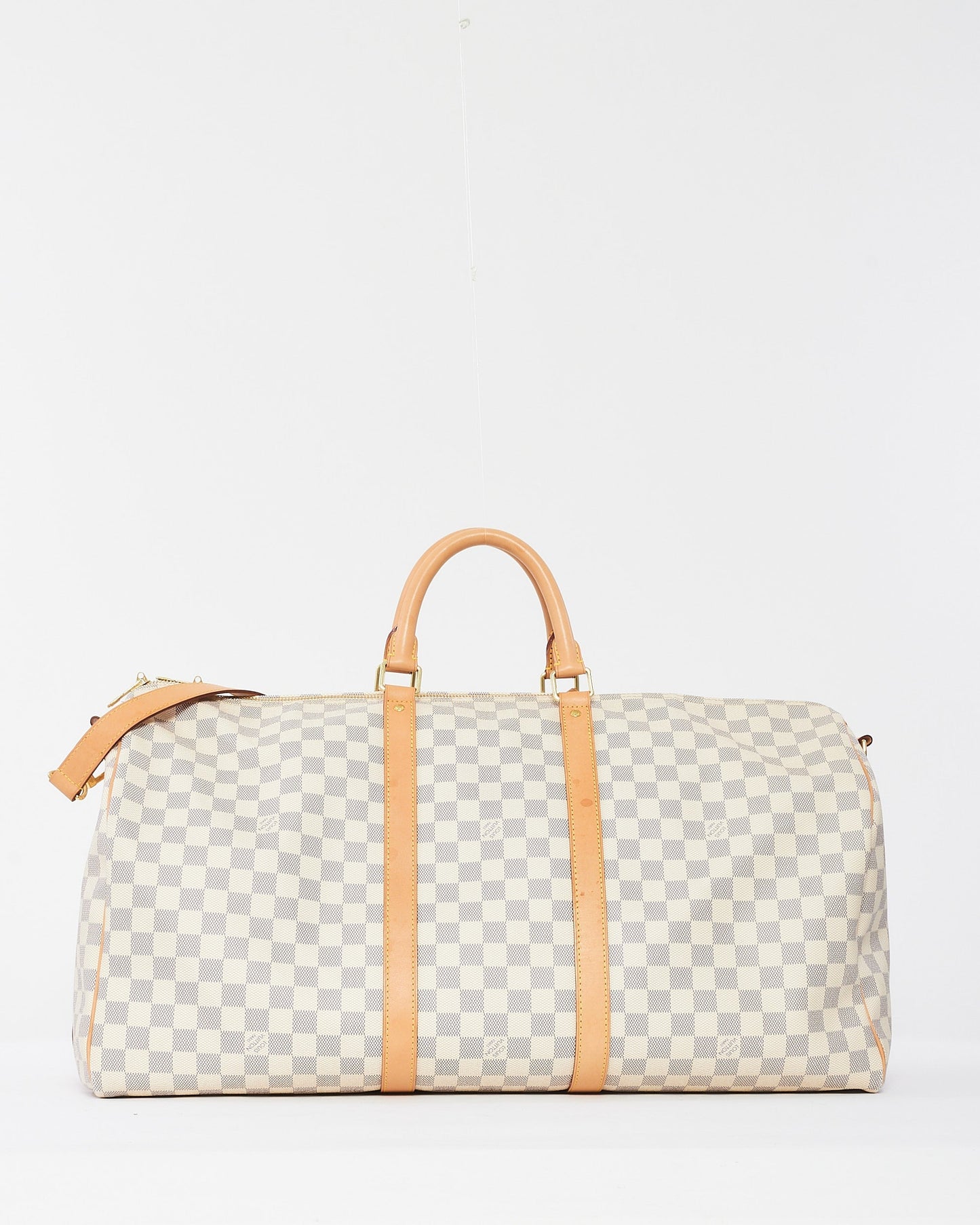 Louis Vuitton Damier Azur Keepall 55 Bandouliere Duffle Bag