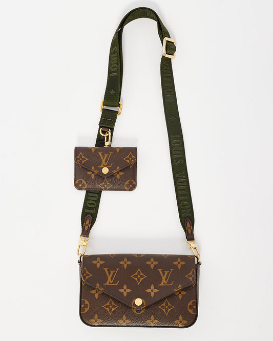 Louis Vuitton Monogram Canvas Félicie Strap & Go Crossbody with Khaki Strap