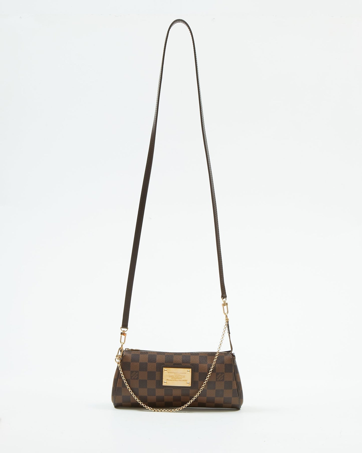 Louis Vuitton Damier Ebene Canvas Eva Clutch Bag