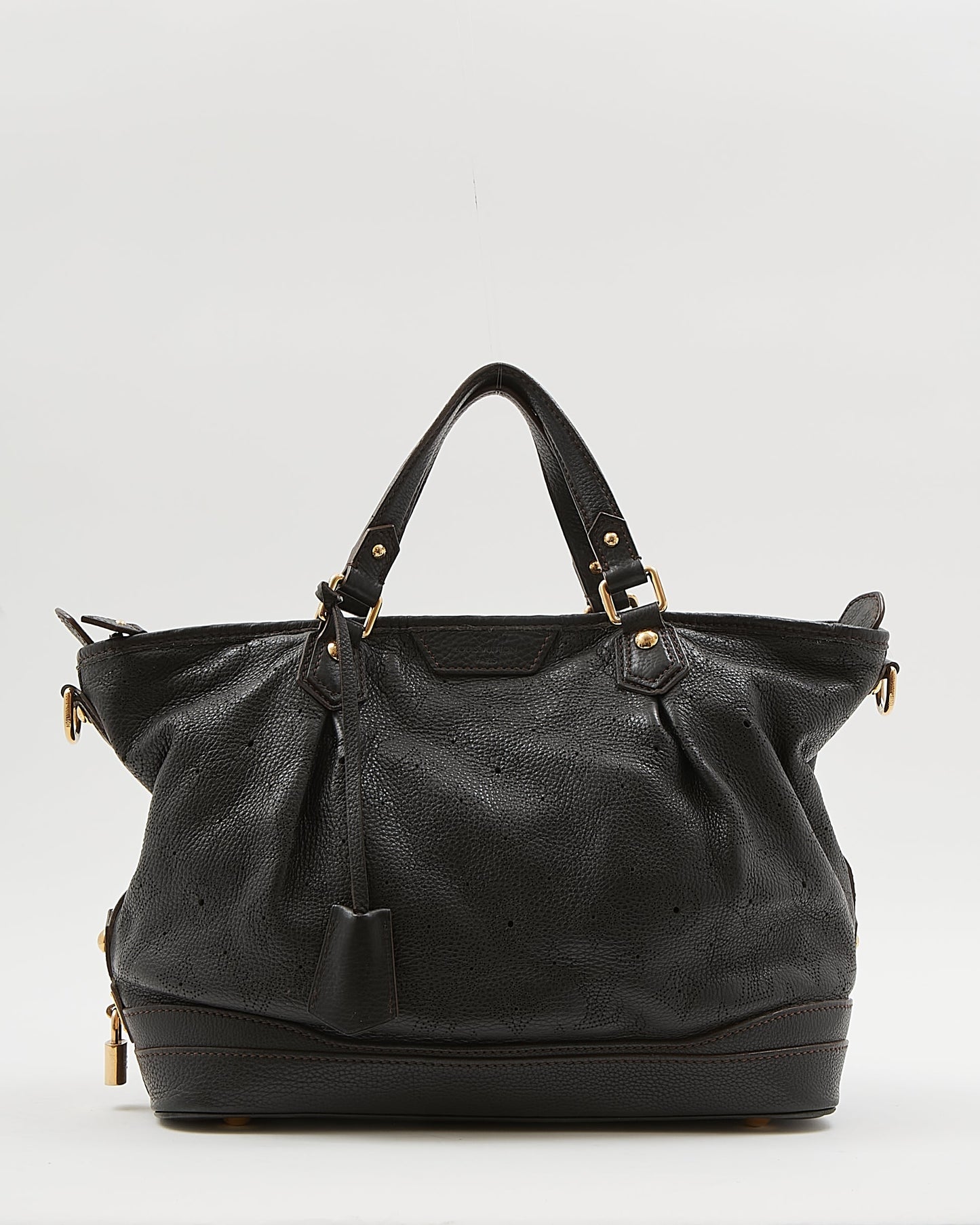 Louis Vuitton Black Perforated Monogram Leather Mahina Stellar PM Bag