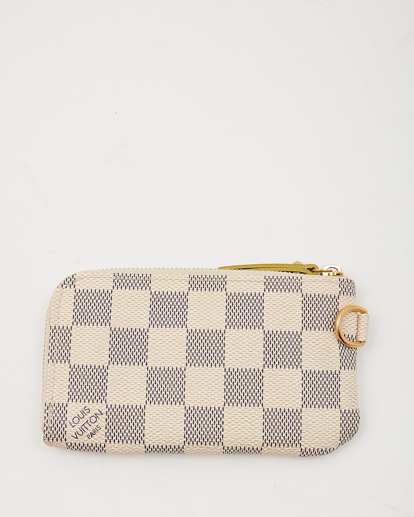 Louis Vuitton Damier Azur Cles Complice White Coin Key Case Pouch
