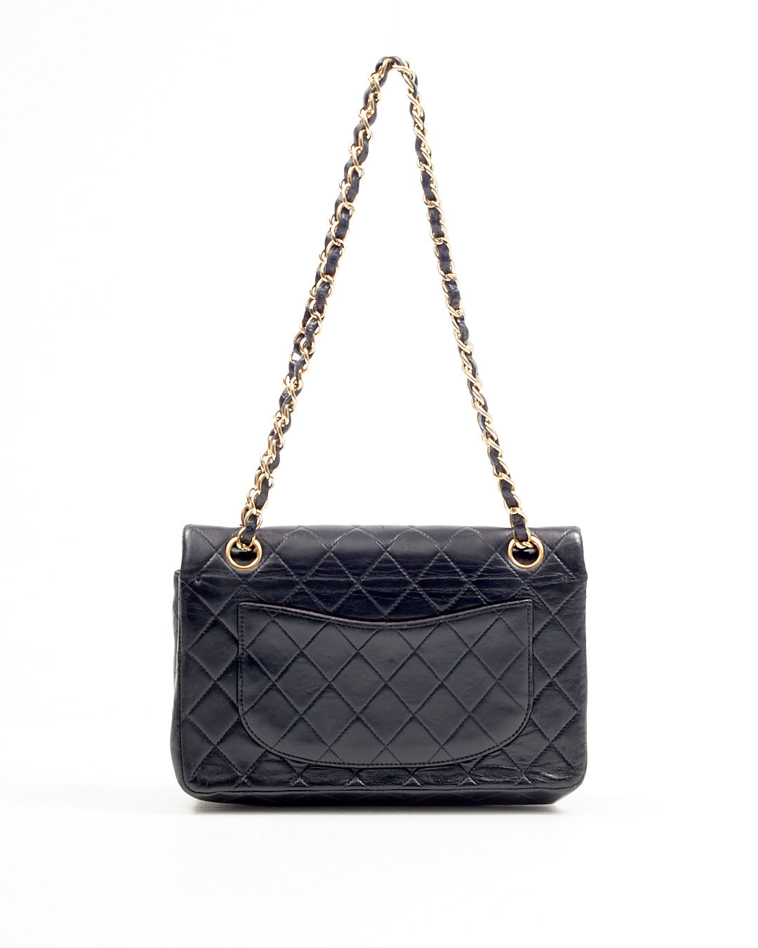 Chanel Black Lambskin   24K Gold Plated Small Classic Double Flap Bag