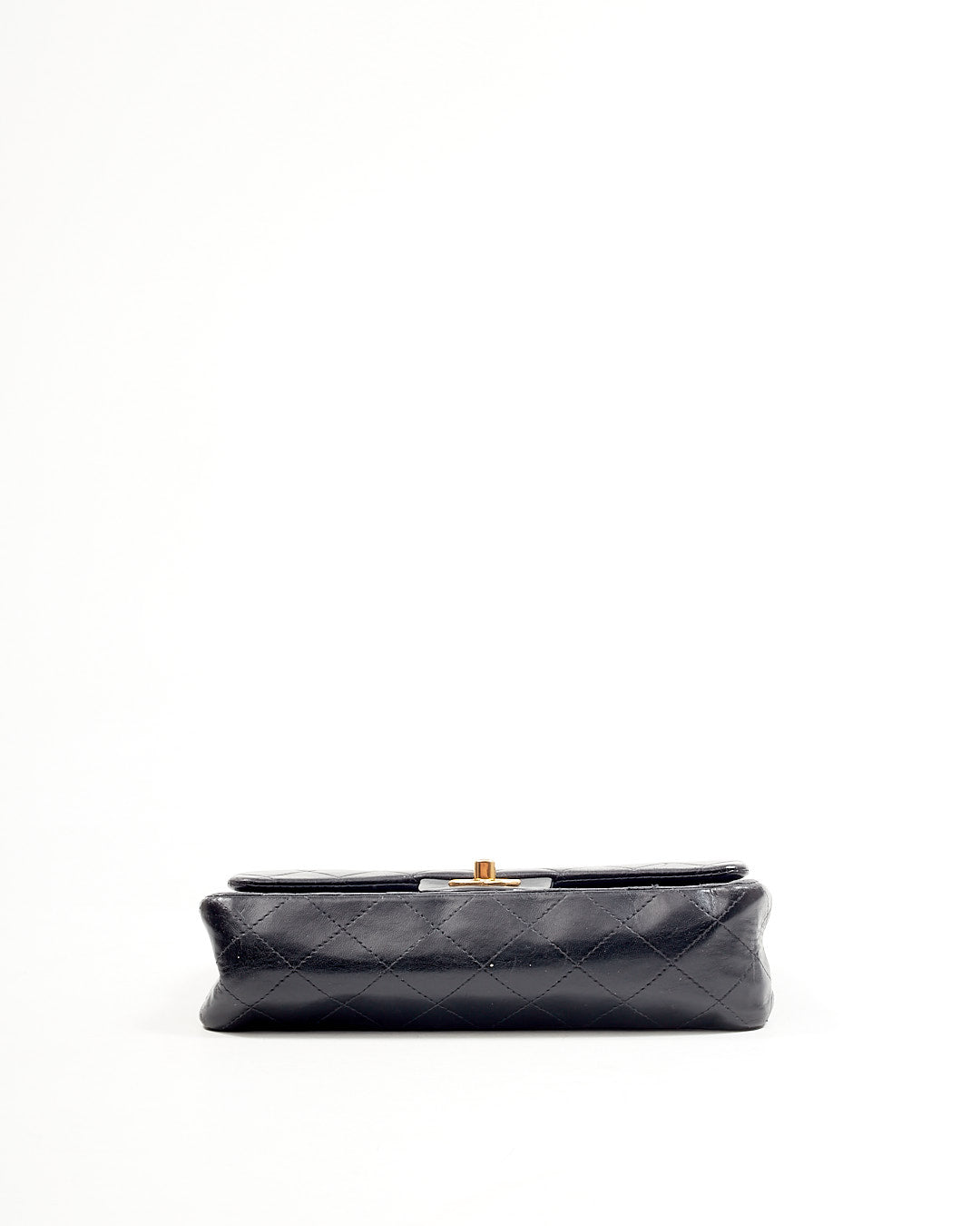 Chanel Black Lambskin   24K Gold Plated Small Classic Double Flap Bag