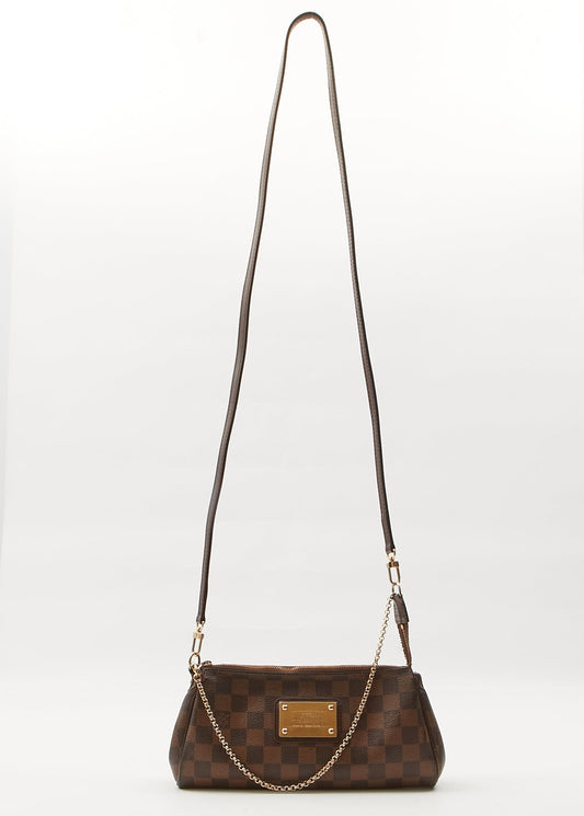 Louis Vuitton Damier Ebene Canvas Eva Clutch Bag