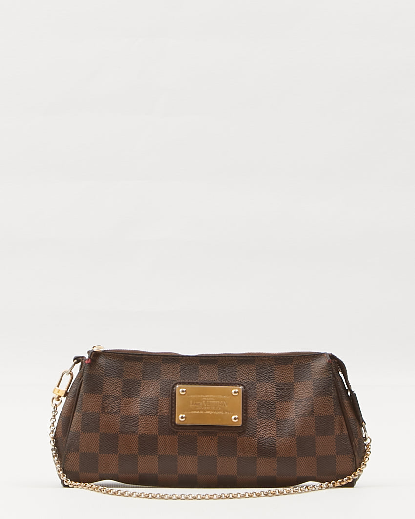 Louis Vuitton Damier Ebene Canvas Eva Clutch Bag