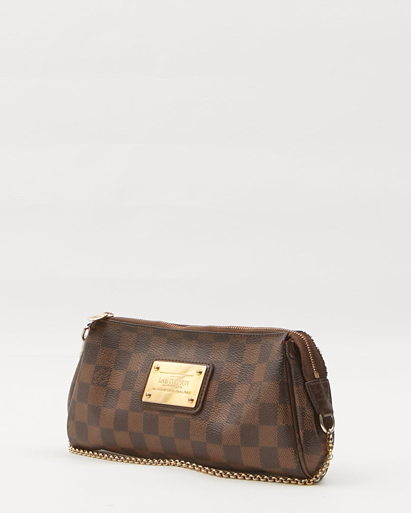 Louis Vuitton Damier Ebene Canvas Eva Clutch Bag