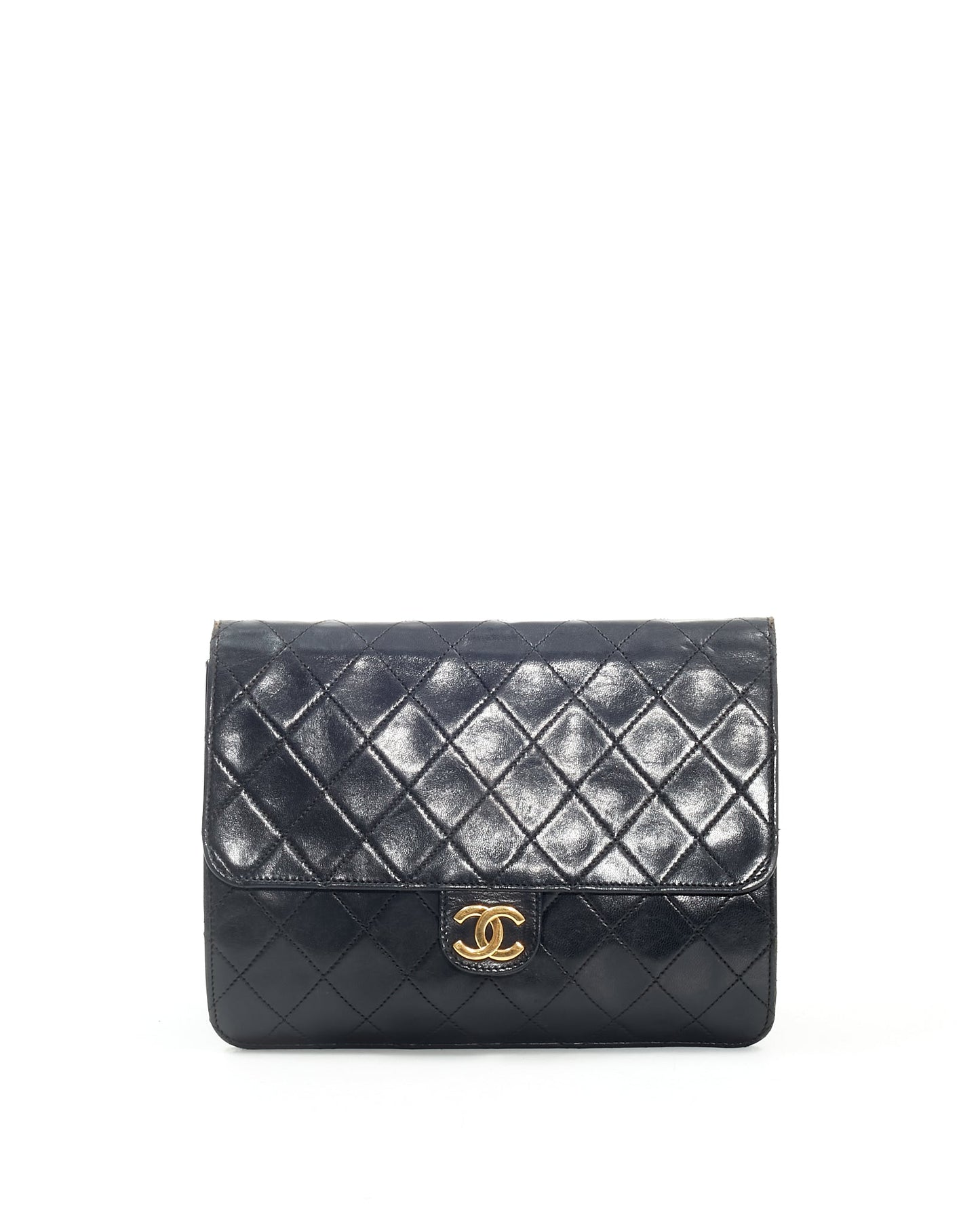 Chanel Black Lambskin   Coco Flap Chain Bag