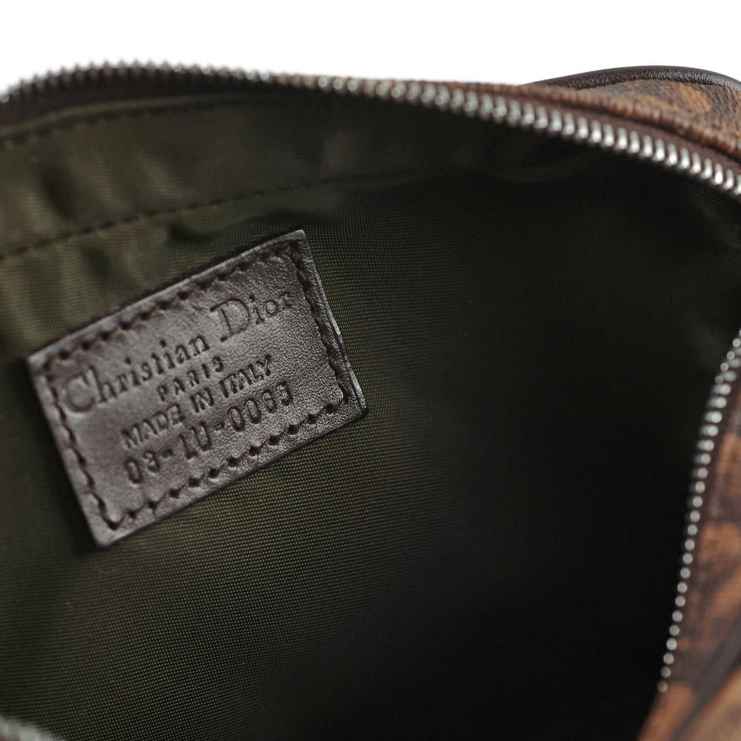 Christian Dior Oblique Mini Brown Pouch 2005
