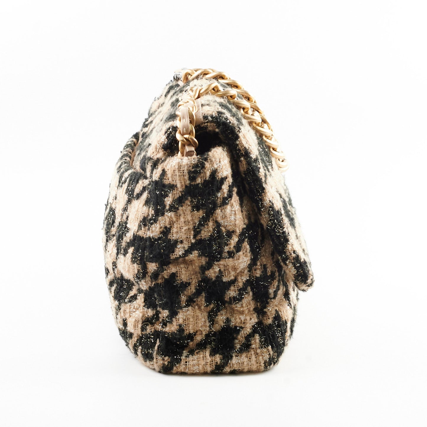 Chanel 19 Maxi Tweed Bag Beige/Black 28 Series