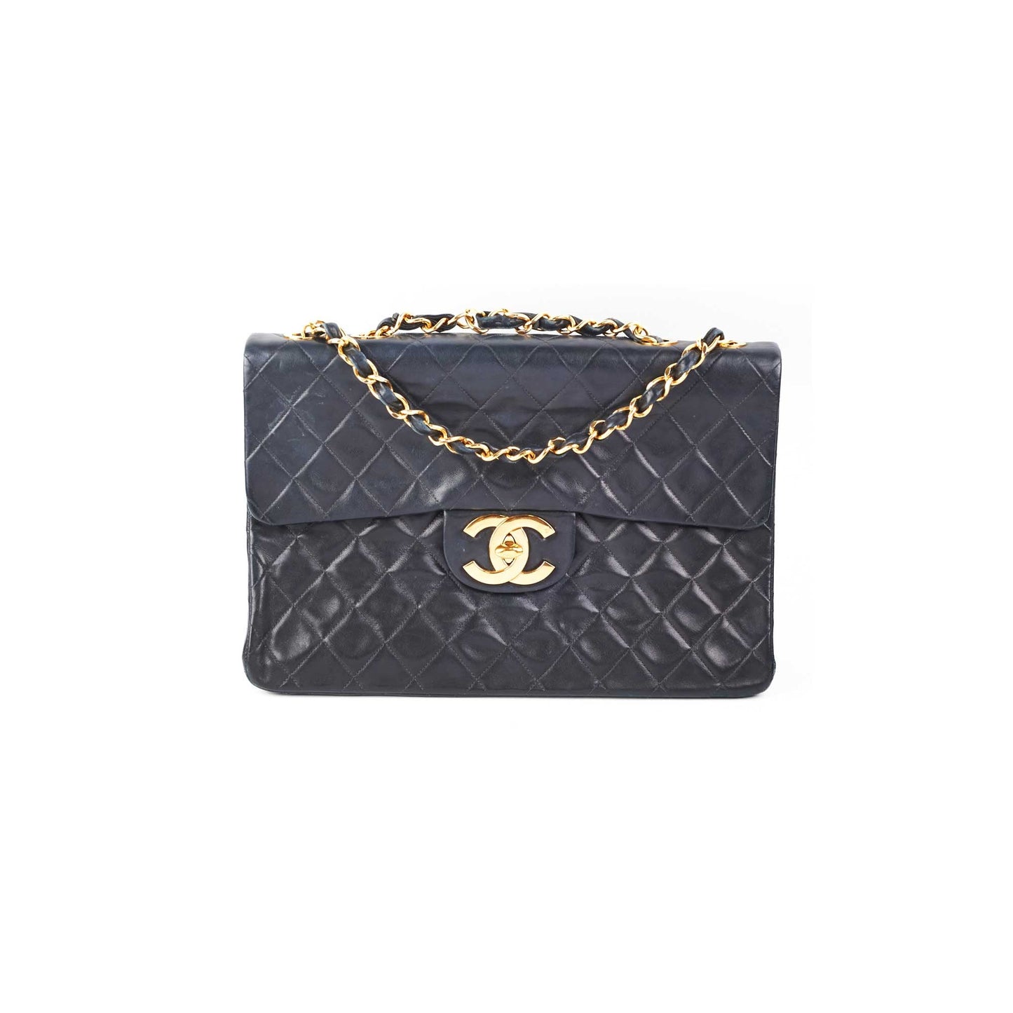 Chanel Maxi  Flap Black 24k Gold