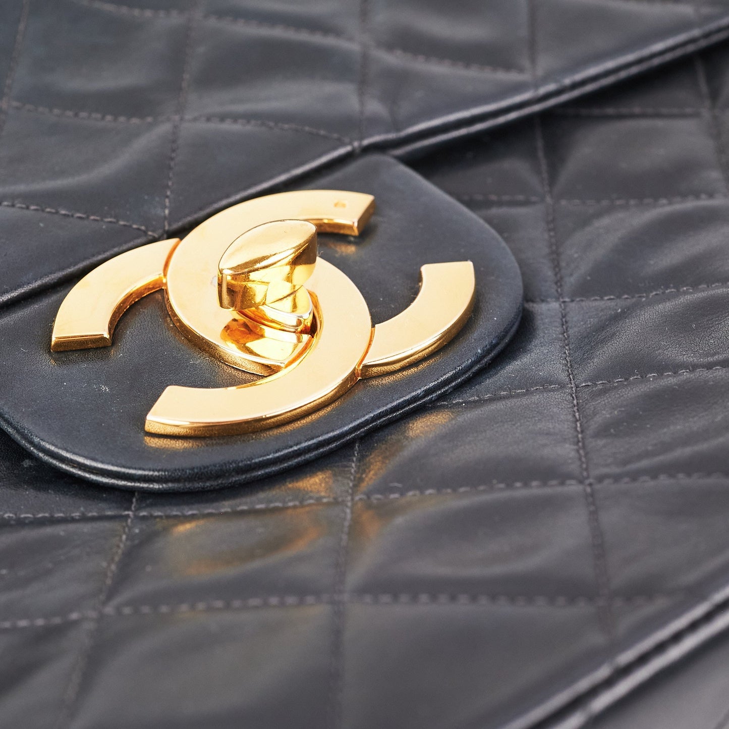 Chanel Maxi  Flap Black 24k Gold
