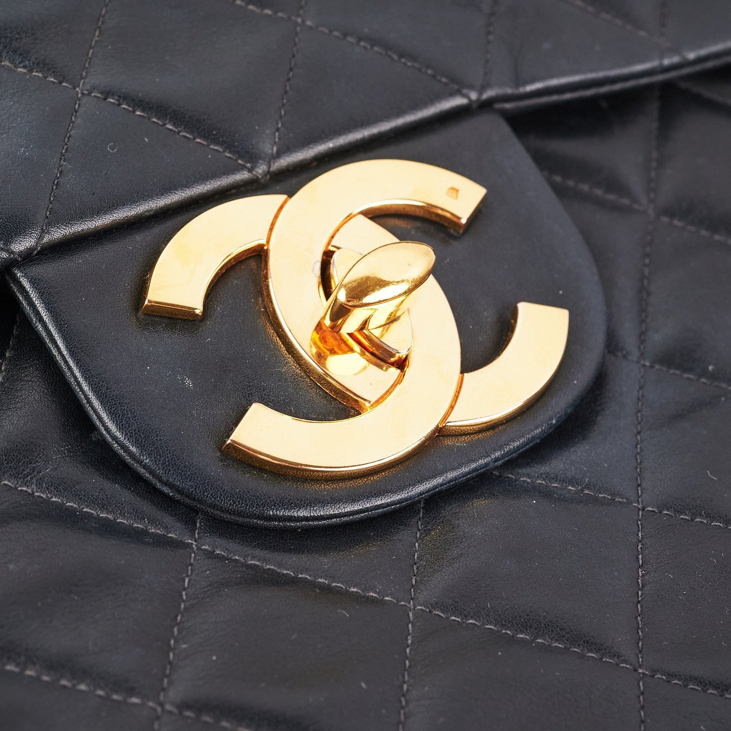 Chanel Maxi  Flap Black 24k Gold