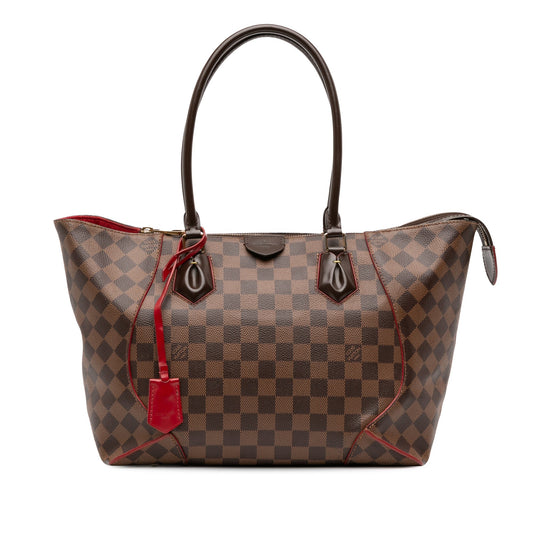 Brown Louis Vuitton Damier Ebene Caissa MM Tote Bag