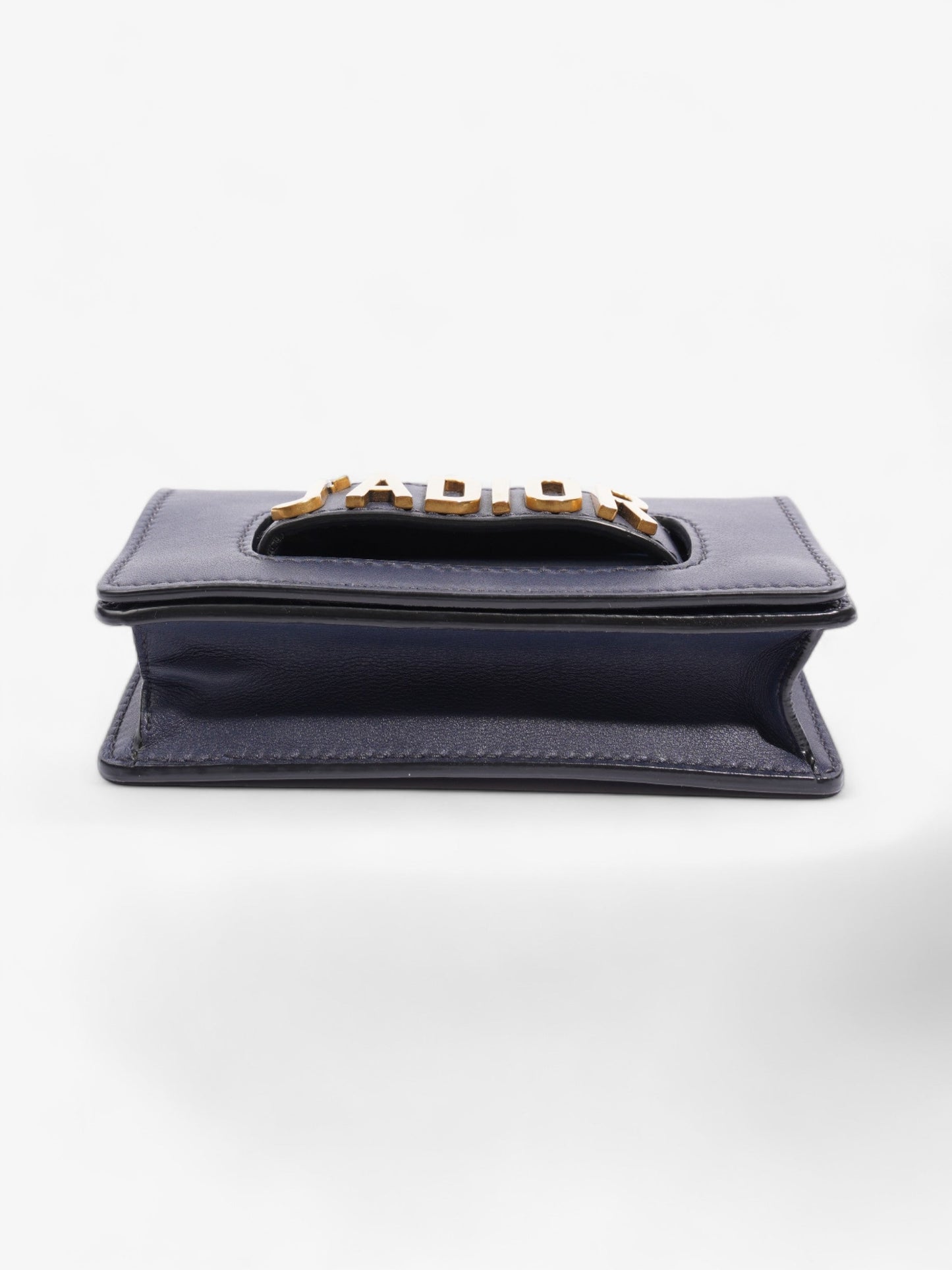 Christian Dior J'Adior Flap Chain Bag Navy Blue Calfskin Leather Mini