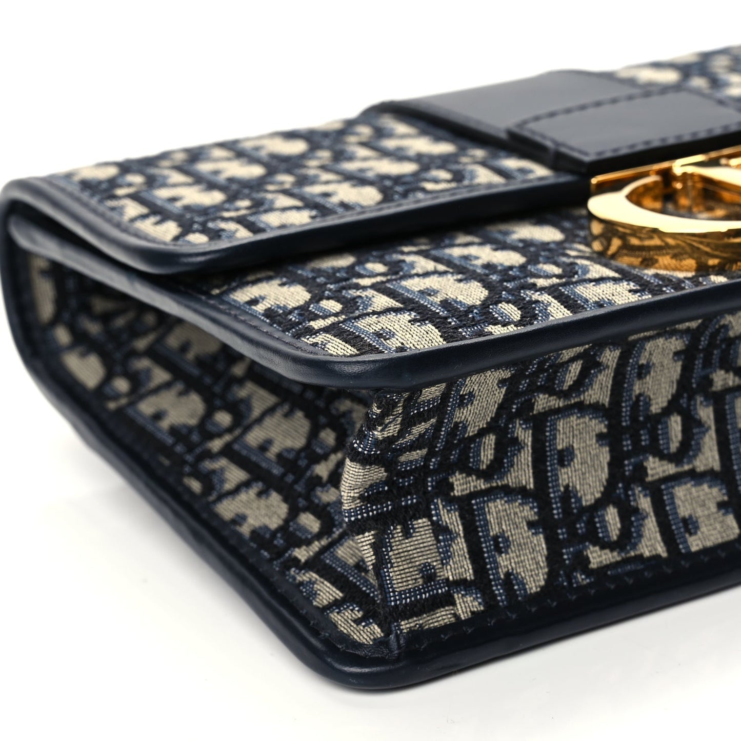 Christian Dior Oblique 30 Montaigne Flap Bag Blue