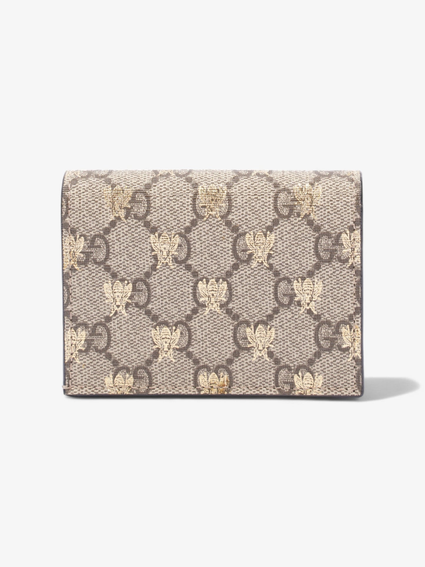 Gucci Card Case Wallet GG Supreme Bee Coated Canvas