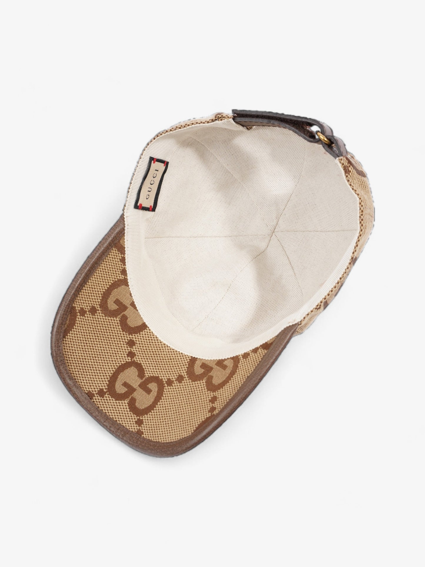 Gucci Jumbo GG Baseball Hat Camel / Ebony Cotton XS
