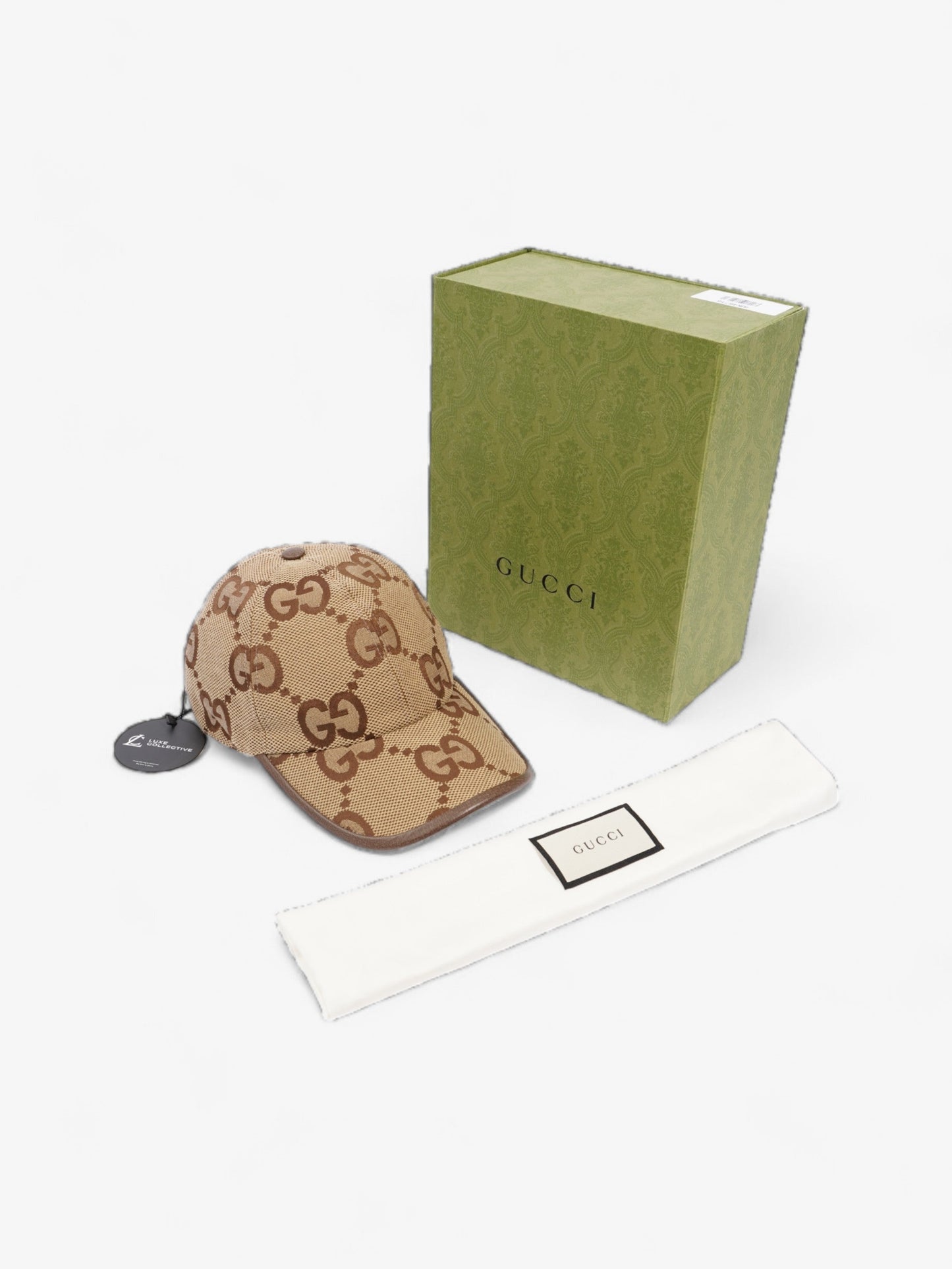 Gucci Jumbo GG Baseball Hat Camel / Ebony Cotton XS