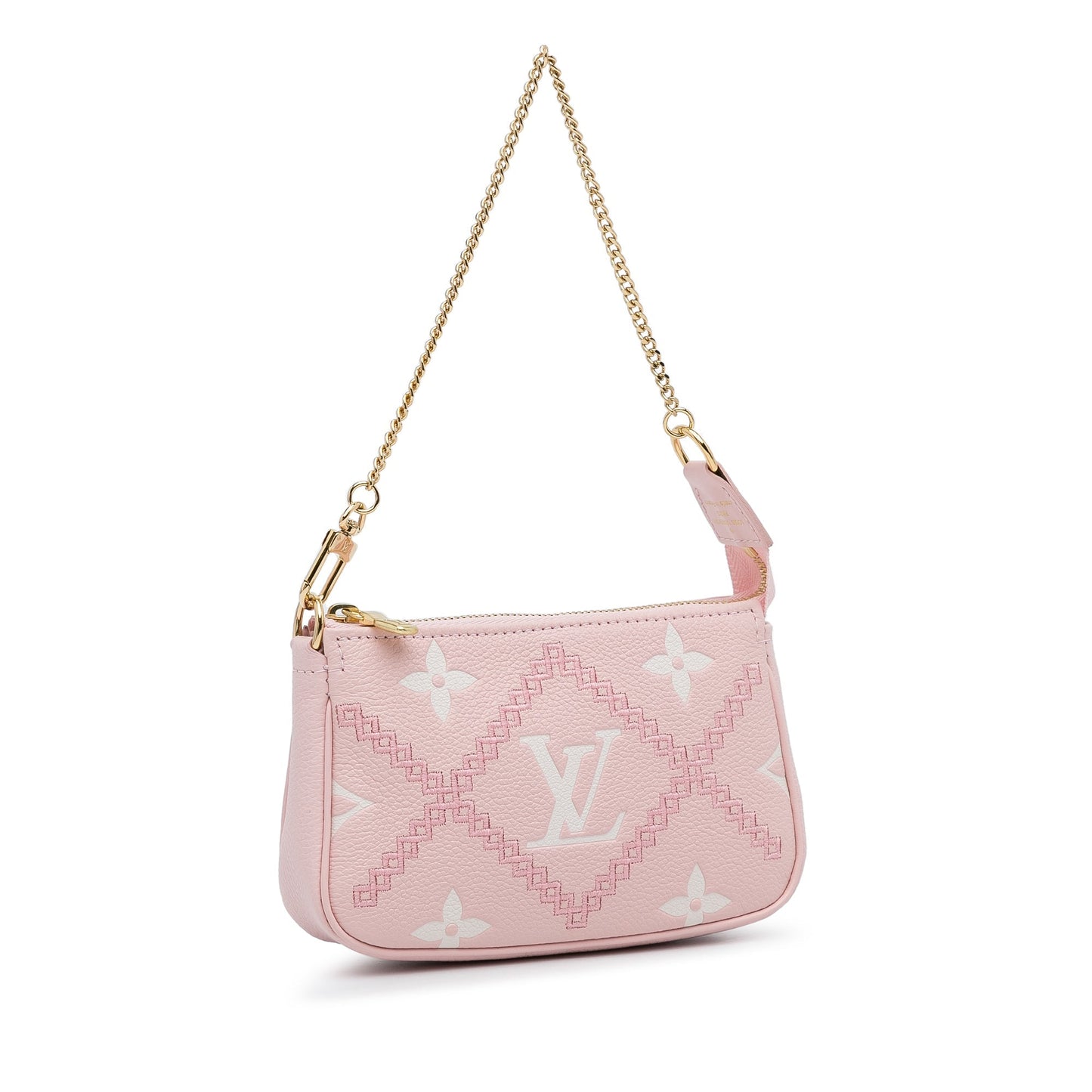 Louis Vuitton Broderies Pochette Accessoires Mini Pink Giant Monogram Empreinte