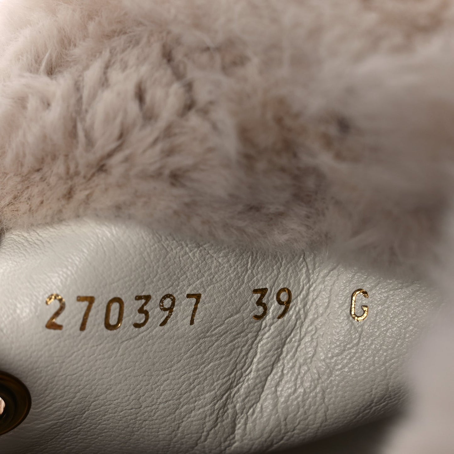 Gucci Guccissima Rabbit Fur Coda High Top Sneakers 39 White