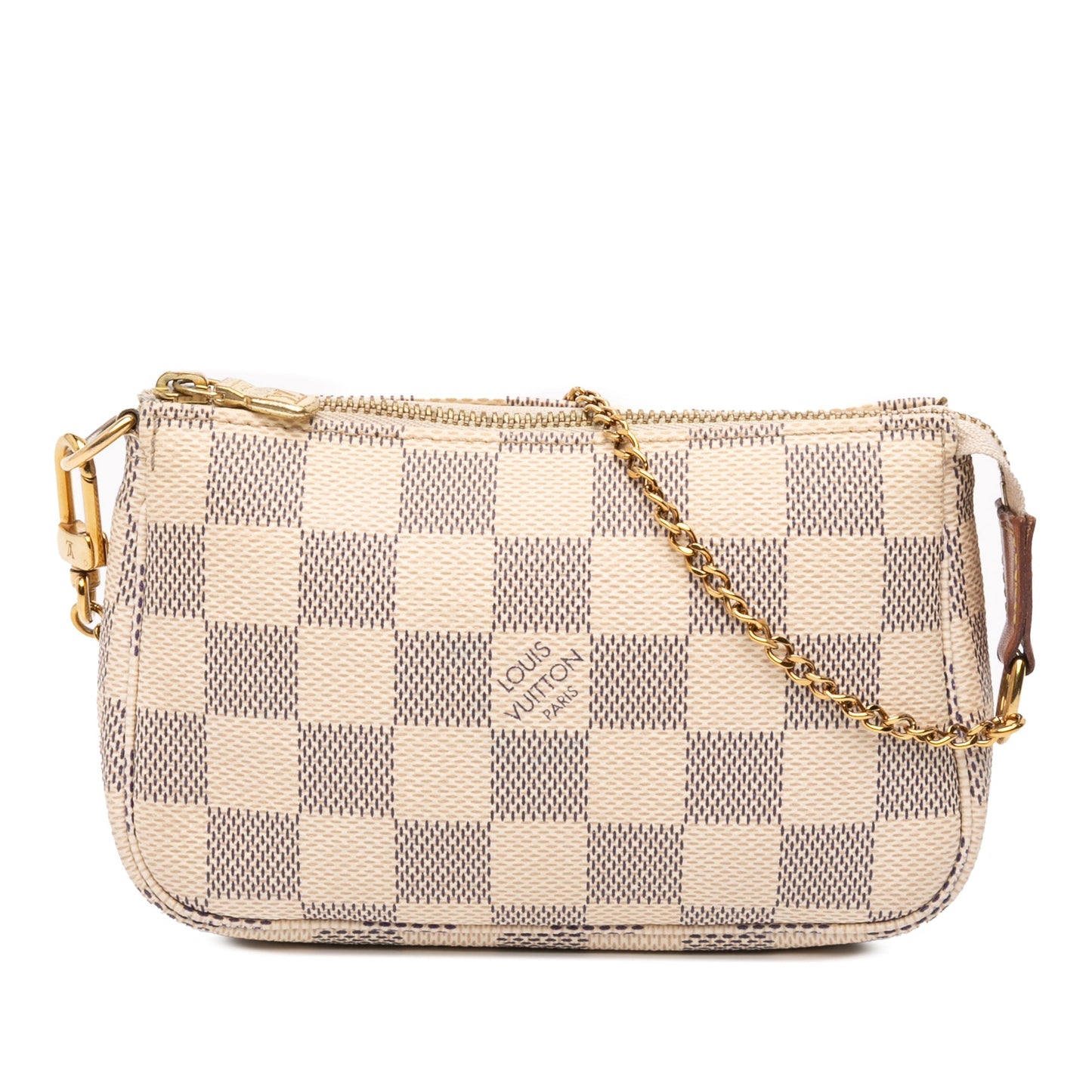 White Louis Vuitton Damier Azur Mini Pochette Accessoires Handbag