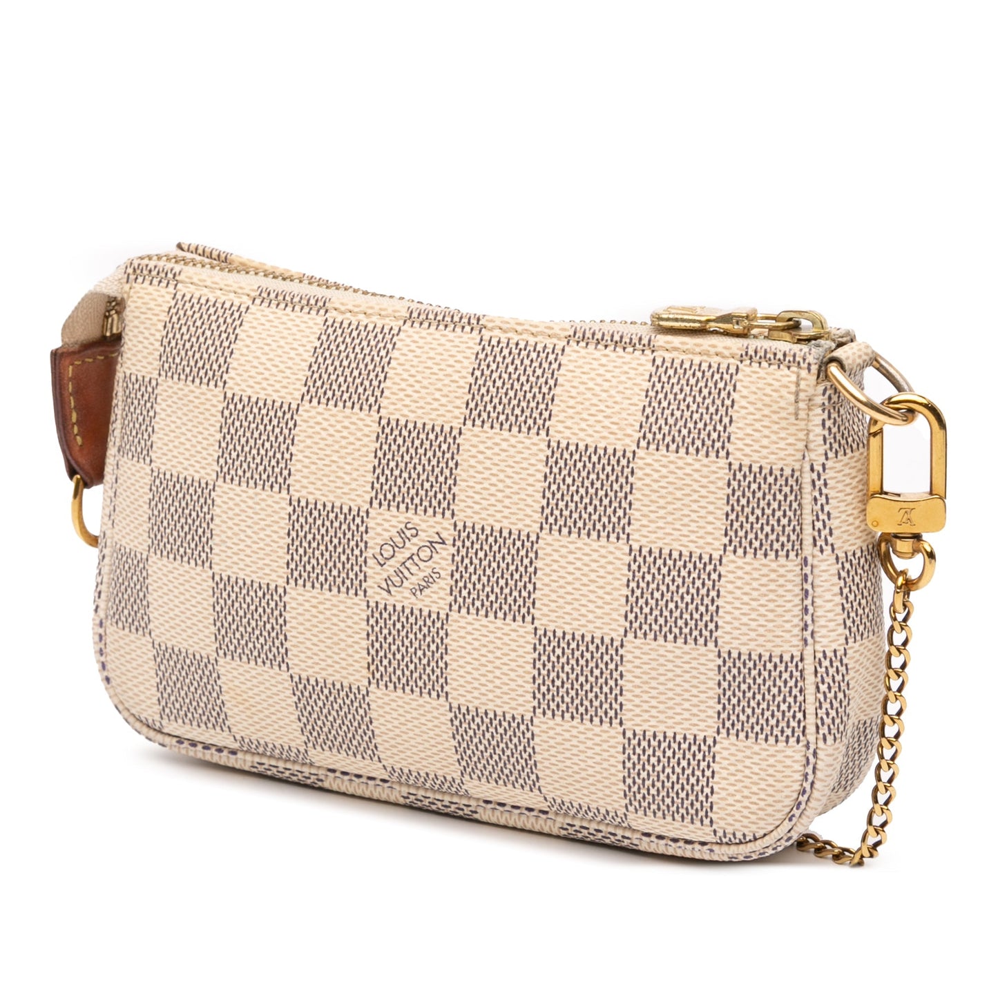 White Louis Vuitton Damier Azur Mini Pochette Accessoires Handbag