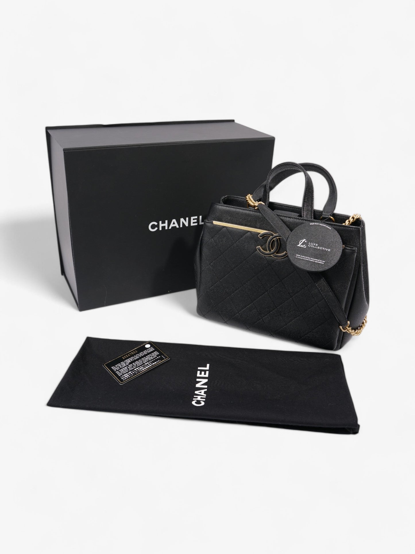Chanel Framed Business Affinity Bag Black Caviar Leather
