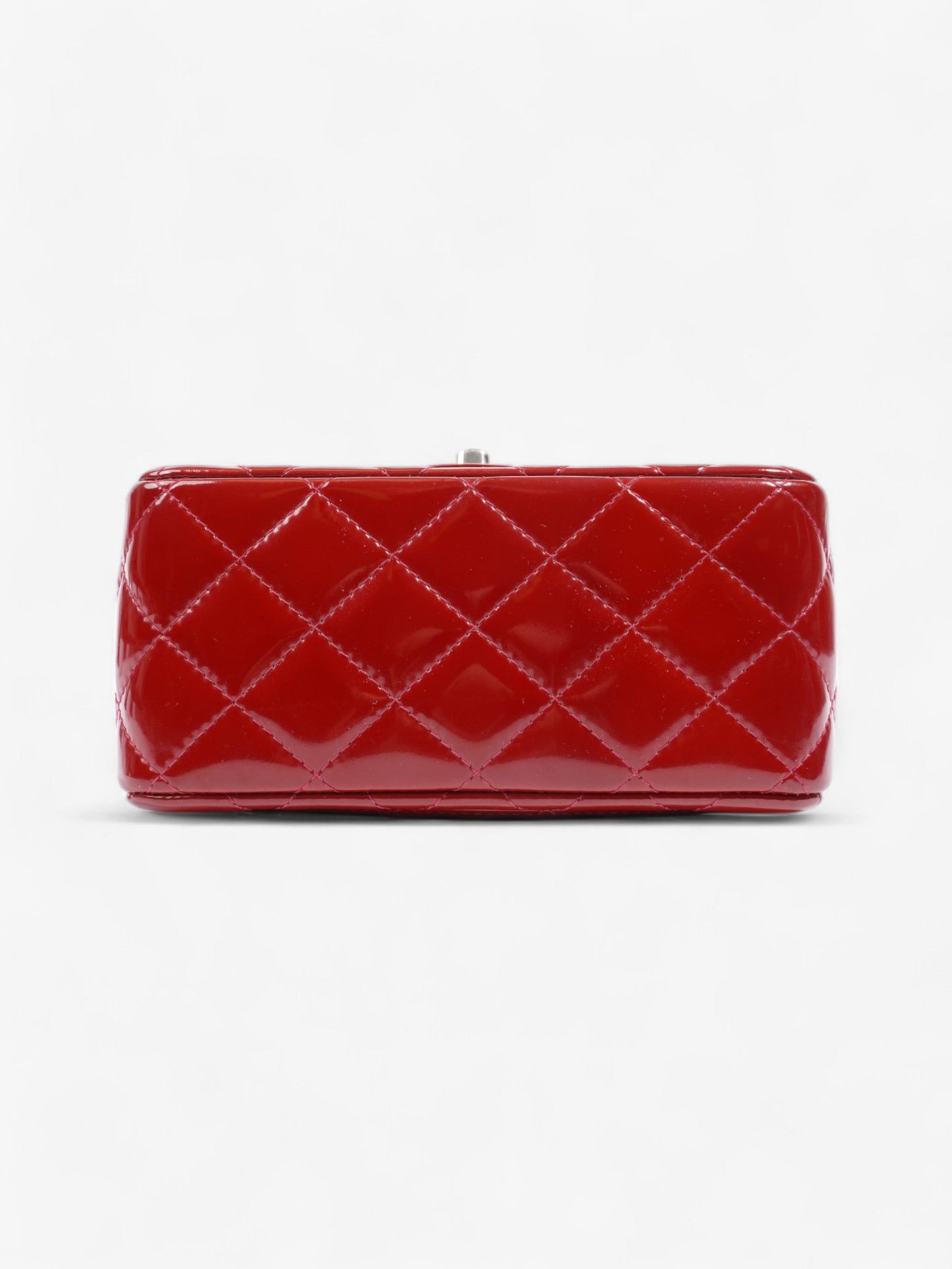 Chanel Classic Square Flap Red Patent Leather Mini