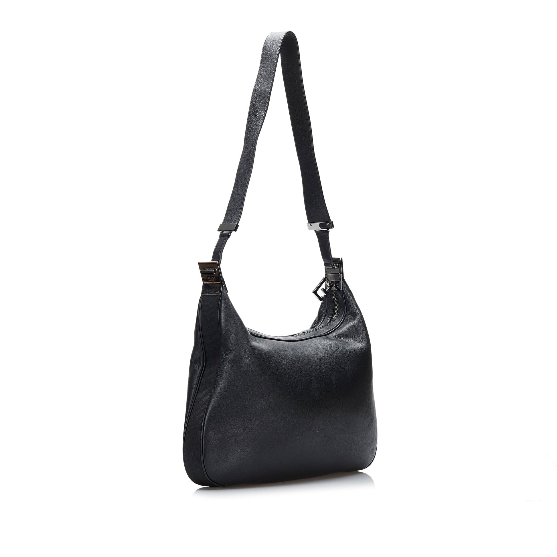 Gucci Black Leather Shoulder Bag Style 2