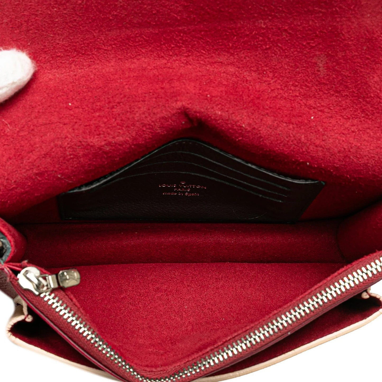 Red Louis Vuitton Bicolor Leather MyLockMe Chain Pochette Crossbody Bag