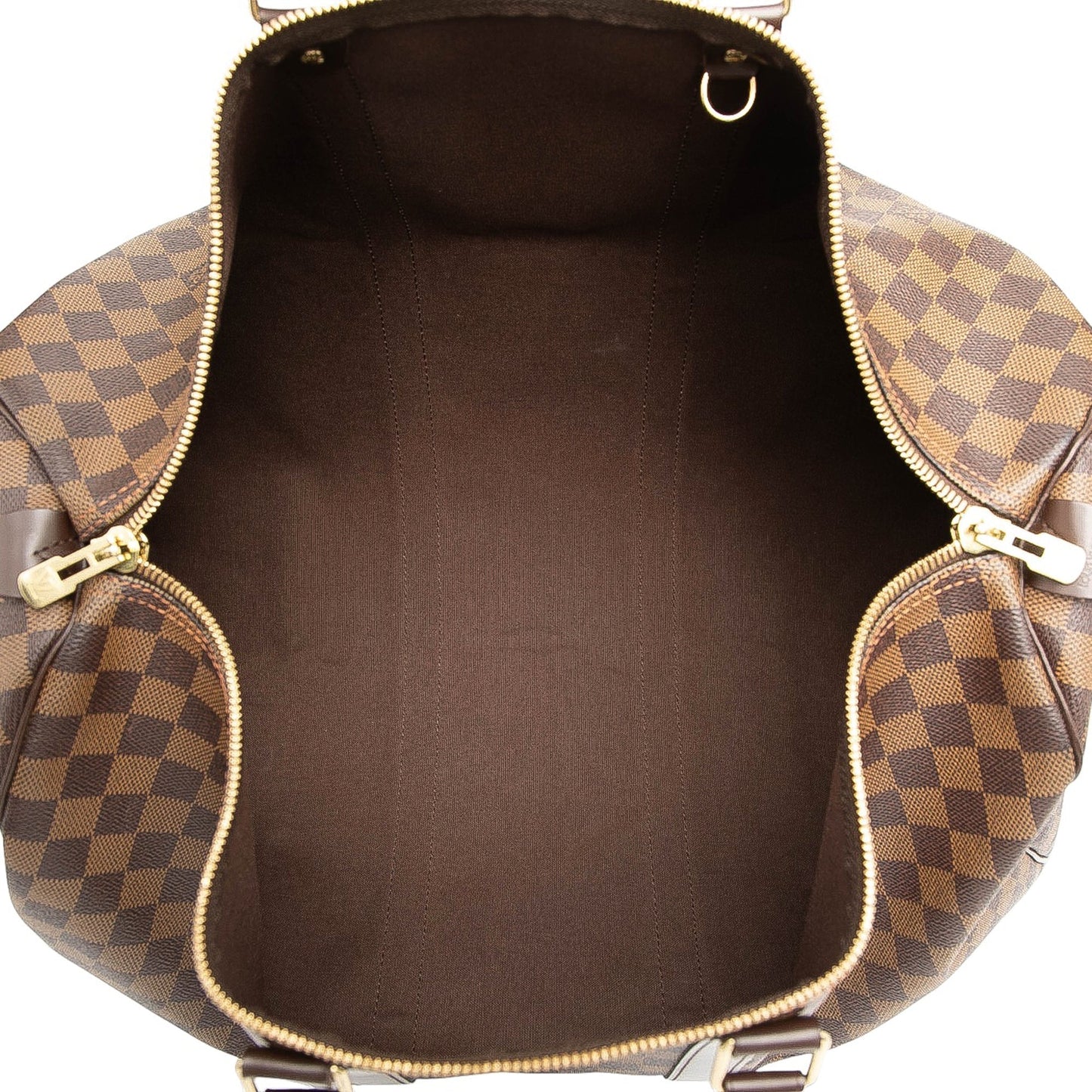 Brown Louis Vuitton Damier Ebene Keepall 50 Travel Bag
