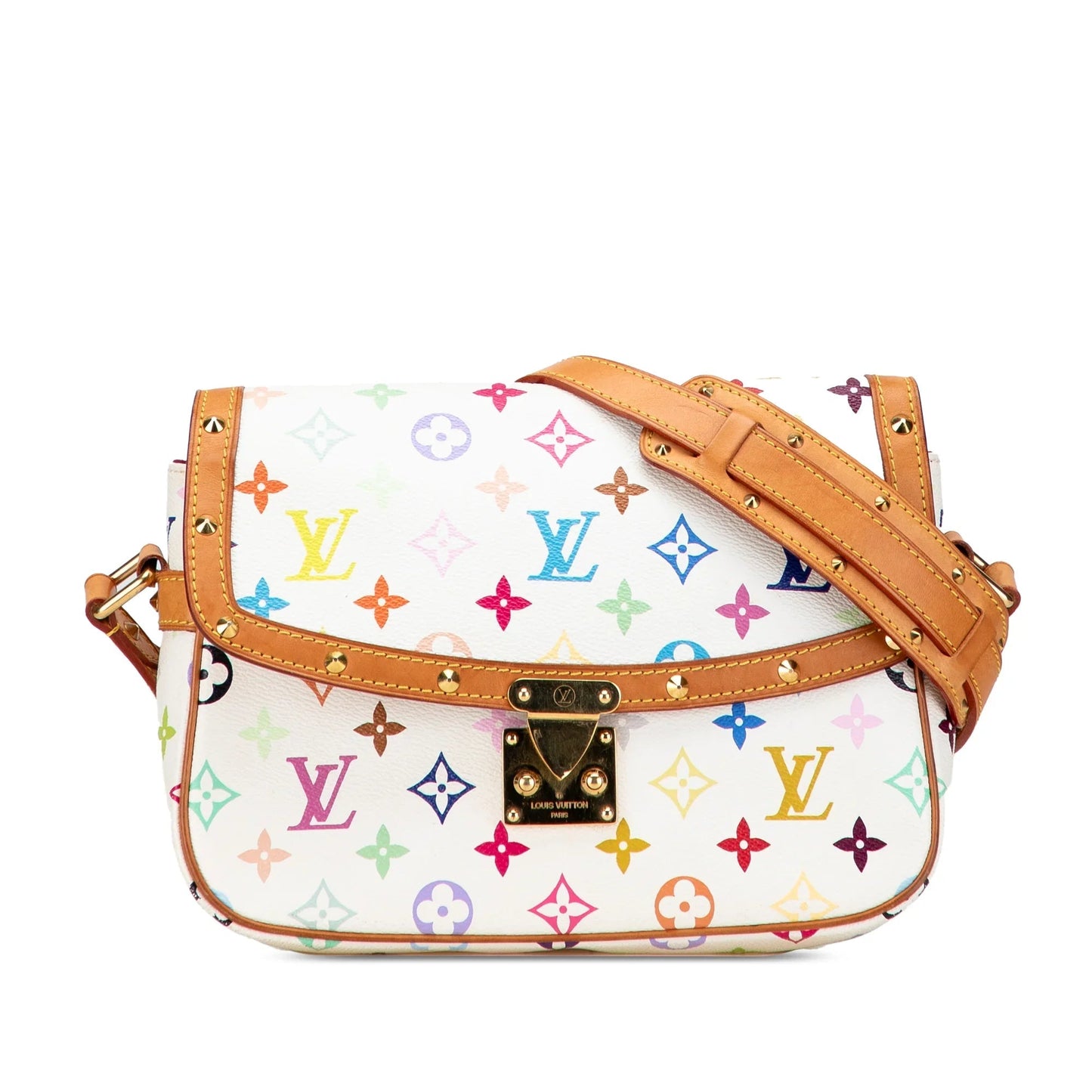 White Louis Vuitton Monogram Multicolore Sologne Crossbody Bag