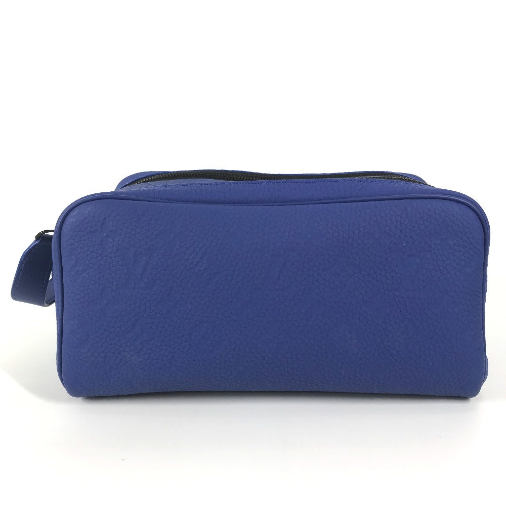 LOUIS VUITTON Clutch bag M82576 Taurillon Clemence Leather blue Monogram Taurillon Clemence dopp kit