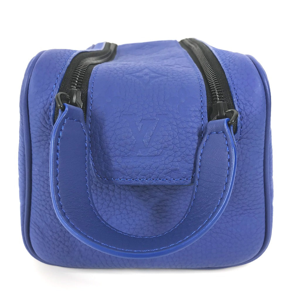LOUIS VUITTON Clutch bag M82576 Taurillon Clemence Leather blue Monogram Taurillon Clemence dopp kit