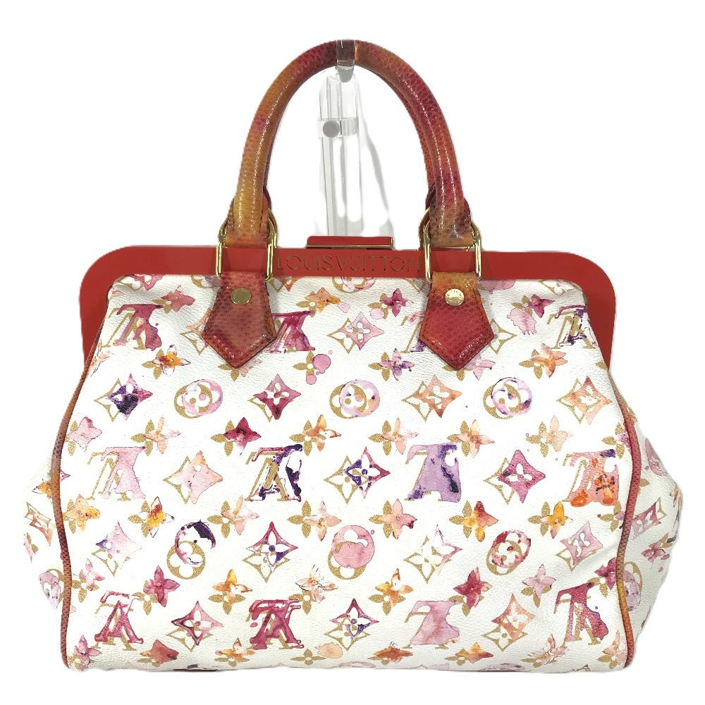 LOUIS VUITTON Handbag M95729 , Monogram Watercolor Canvas/Carong Leather white Monogram water color Speedy 30