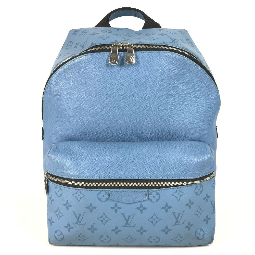 LOUIS VUITTON Backpack M30747 Taiga Leather, Monogram Canvas blue Taigalama Discovery Backpack PM