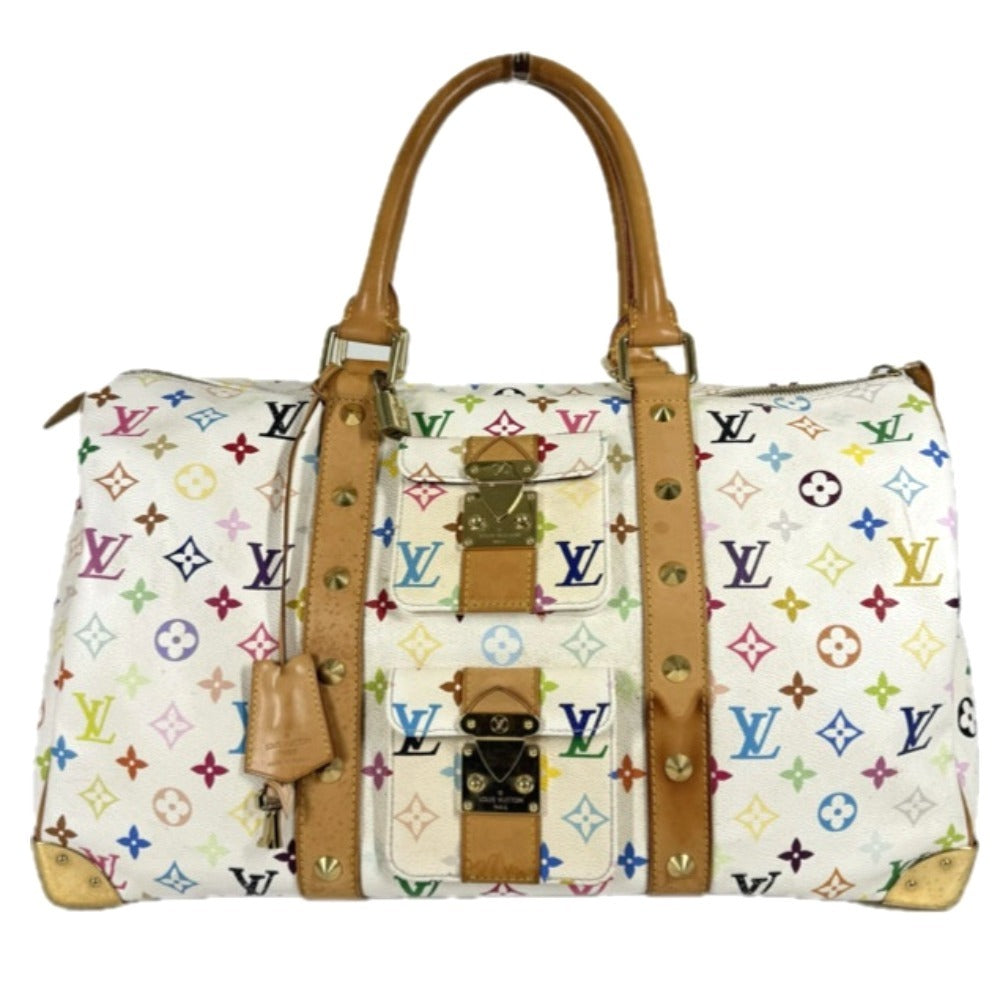LOUIS VUITTON Boston Duffel bag M92641 Monogram multicolor canvas white Monogram Multicolor Takashi Murakami Keepall 45 Keepall 45