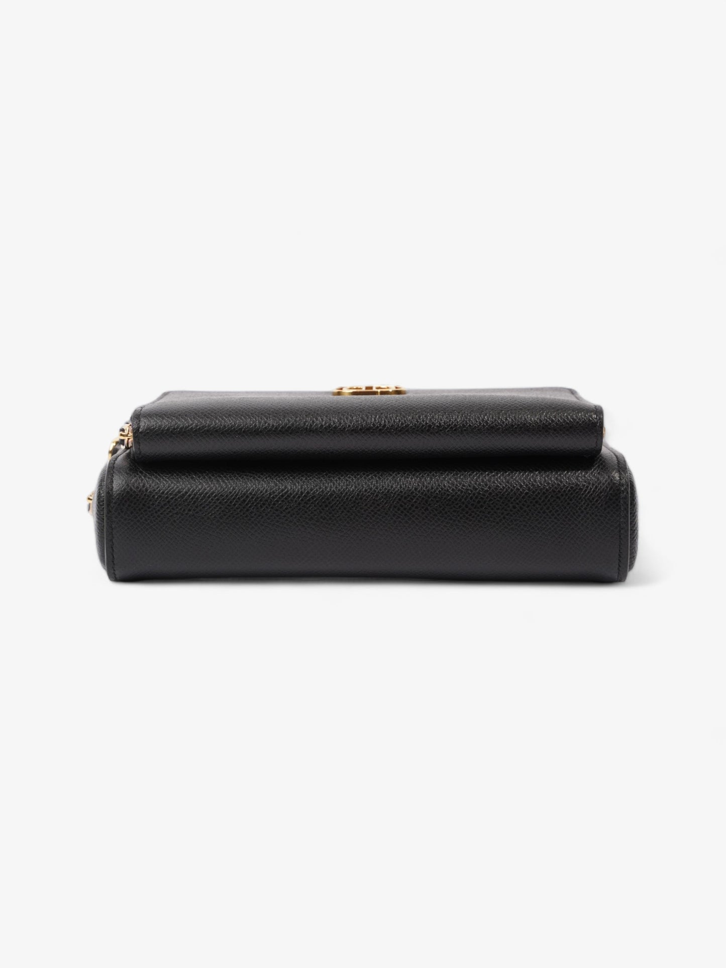 Christian Dior Caro Double Pouch Bag Black Leather